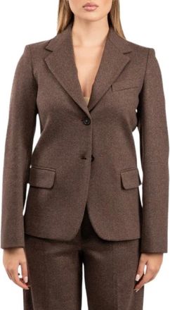 Max Mara Jassen, Dames, Bruin, L, Katoen, Wkdferoce Blazer