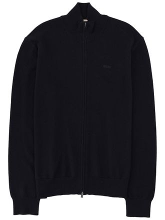 BOSS Minimalist Cotton Full-Zip Cardigan
