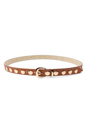 Petit Moments Disc Stud Belt in Tan/Gold at Nordstrom, Size X-Small