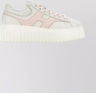 Hogan stylish sneakers with platform sole and round toe