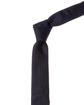 Givenchy Navy Tonal Micro Design Silk Tie