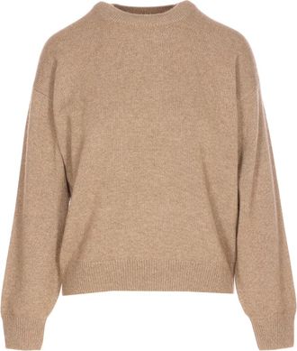 Auralee Trui met hoge hals - Beige