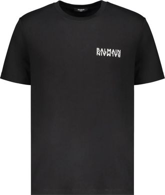 Balmain T-shirt met logo - Heren - T-shirts - Zwart - XL - Katoen - Tops