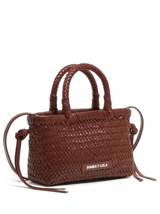 Bimba & Lola mini interwoven tote bag - women - Calf Leather - One Size - Brown