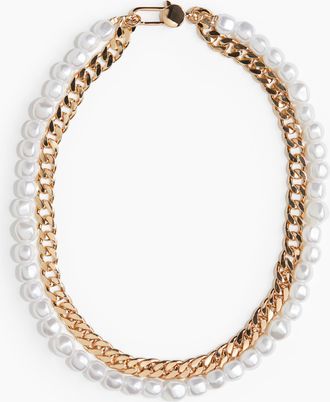 H&M Halskette mit Perlenkette - Gold