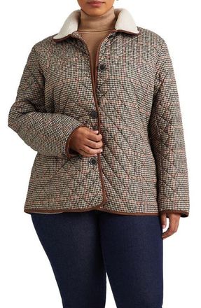 Lauren ralph lauren quilted houndstooth jacket 2025