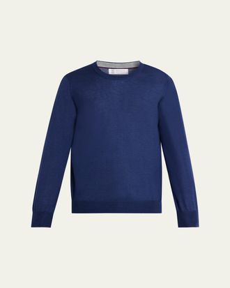 Brunello Cucinelli Mens Cashmere Knit Crewneck Sweater