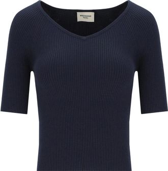 Max Mara Truien & Vesten, Dames, Blauw, S, Polyester, Tenente Top
