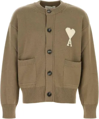 Ami Ami Cappuccino Wool Blend Cardigan