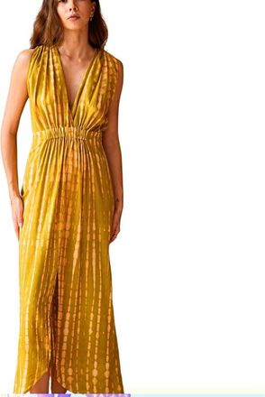 Pink Haley Clara Maxi Slip Dress in Lemongrass at Nordstrom