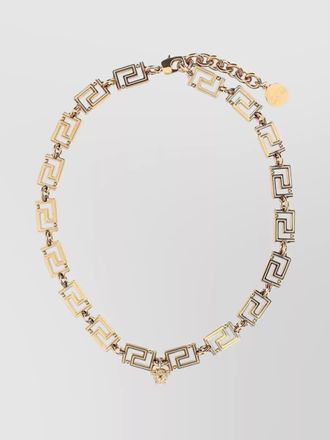 Versace metal greca pendant necklace