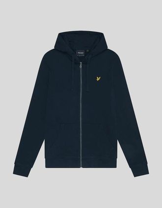 Lyle & Scott Lyle And Scott Mens Loopback Cotton Full Zip Hoodie - Navy - Size: 44/Regular