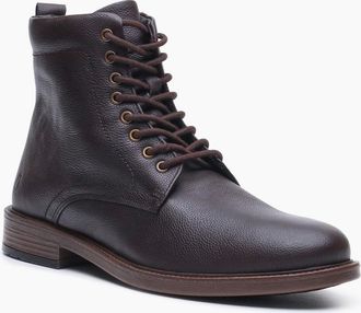 Hush Puppies Mens Hush Puppies Irwin Leather Mens BROWN Ankle Boots - Size: 12