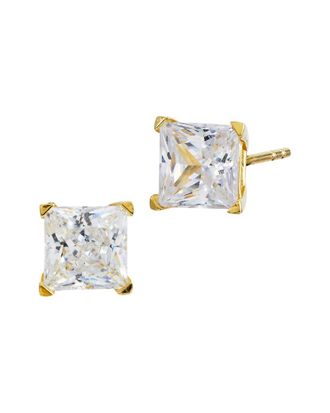 Savvy Cie Jewels 14K Over Silver Swarovski Crystal Studs