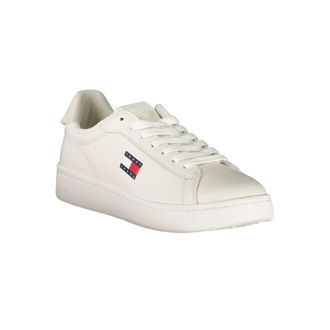 Tommy Hilfiger Logo-Embellished Leather Sneaker - White