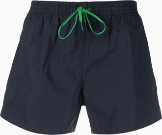 Fendi Mens Fendi Monogram SwimShorts Water Reactive - Blue - Size: 37/36/32