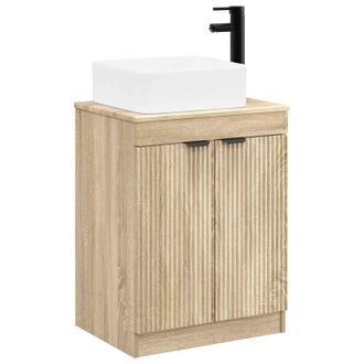 vidaXL Set Di Mobili Per Il Bagno Rovere Sonoma Legno Ingegnerizzato Vidaxl