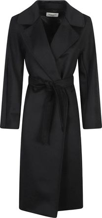 Max Mara Resina Coat - Dames - Jas met riem - Zwart - XS - Wol - Jassen
