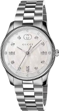 Gucci Accessoires, Dames, Grijs, ONE Size, Ronde armbandhorloge