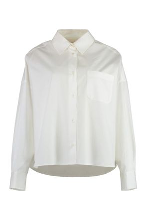 Max Mara White Cotton Poplin Shirt