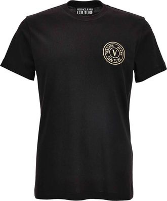 Versace Jeans Couture T-shirt con placca logo - Nero