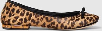 Gucci Womens Ballerina With Bamboo, Brown, Fabric