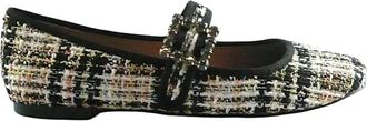 Bibi Lou Geruite Tweed Ballerinas - Dames - Ballerinas - Zwart - 39 EU - Tweed - Schoenen