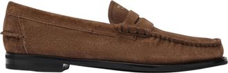 Prada Schoenen, Heren, Bruin, 43 1/2 EU, Leer, Vintage-effect Suede Loafer