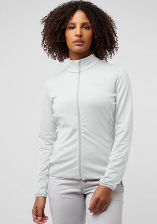 Jack Wolfskin Funktionsjacke JACK WOLFSKIN PRELIGHT TRAIL FZ W, Damen, Gr. XS, grau (cool, grau), Obermaterial: 84% Polyester, 16% Elasthan; Futter: 100% Polyester,