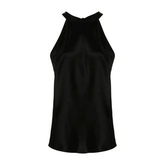 Pinko Sleeveless Tops, female, Black, M, Talange Top