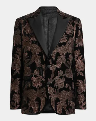 Etro Men & apos;s Paisley Jacquard Two-Button Dinner Jacket