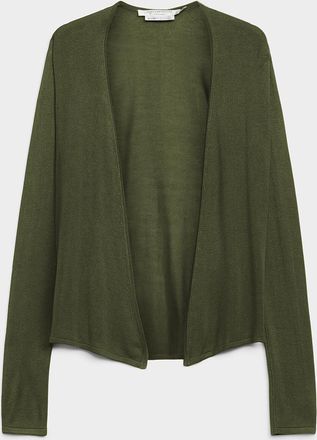 Contemporaine Womens Fluid-knit open-front Cardigan Sweater