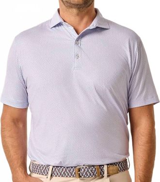 Johnnie-O Wesson Short Sleeve Polo In Vino