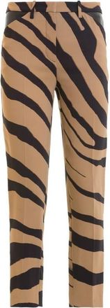 Roberto Cavalli Zebra Print Stretch Trousers, Brand Size 42 ( US Size 8 )