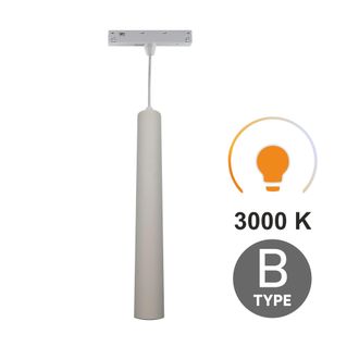 OEM L&aacute;mpara Colgante Led Tubular Blanca De 10 W Y 3000 K, Tipo B, C&aacute;lida, Para Rieles Magn&eacute;ticos Smart Track De 48 V Cc