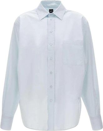 BOSS Ultra-Soft Cotton Blouse With Monogram Detail