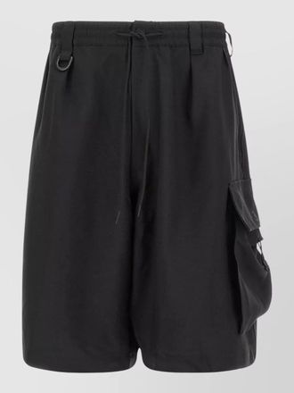 Yohji Yamamoto sport uniform cargo shorts belt loops pockets