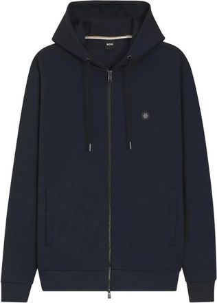 HUGO BOSS Camicia - Heren - Vesten met rits - Blauw - S - Hoodies & sweatvesten