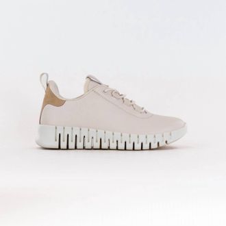 Ecco Womens Gruuv Sneaker In Limestone/powder