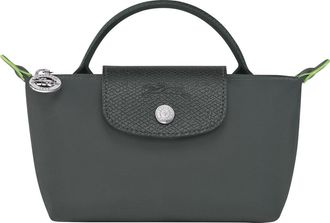 Longchamp Le Pliage Recycled Canvas Cosmetics Case in Graphite at Nordstrom