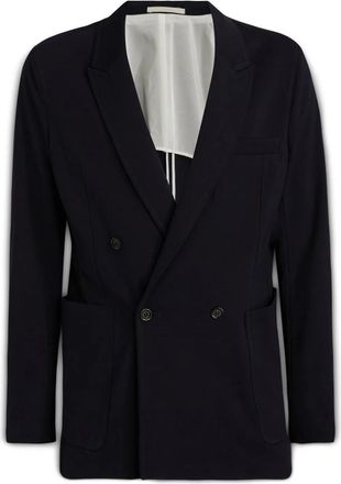 Paolo Pecora Double-breasted Blazer - Heren - Blazers - Zwart - M - Jassen