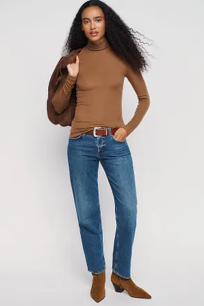 A Gold E Stovepipe Low-Rise Straight-Leg Jeans