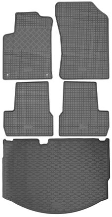 OEM Juego De Alfombrillas De Goma Para Coche Y Maletero Para Citro&euml;n C3 Ii Hatchback (2010-12.2016)