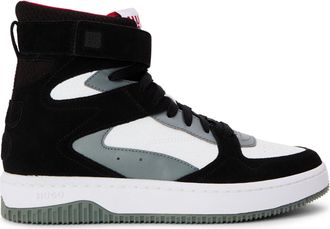 HUGO BOSS Hugo Mens Kilian Hito Ltmx Low Top Trainers in Open White - Black/White - Size UK 6