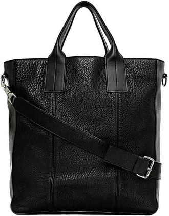 Christian Louboutin Black Red Color Leather Shoulder Bag Tote Bag (Pre-Owned)