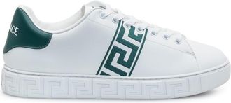 Versace White Logo Greca Sneakers