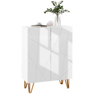 OEM Armario Zapatero Con Estantes Ajustables Bisagras De Cierre Suave Para 15-20 Pares De Zapatos 72x31,5x95 Cm Blanco