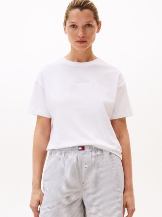 Tommy Hilfiger T-Shirt, Damen, Gr. XS (34), wei&szlig;, Web, Obermaterial: 100% Baumwolle, TOMMY HILFIGER UNDERWEAR, unifarben, regular fit normal, Rundhals, eingesetzt ab