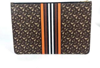 Burberry Vintage, unisex, Bruin, ONE Size, Leer, Pre-owned Leather clutches