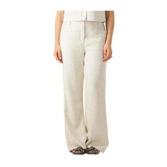 Ydence Ydence, Dames, Broeken, Beige, Maat: XL Leer